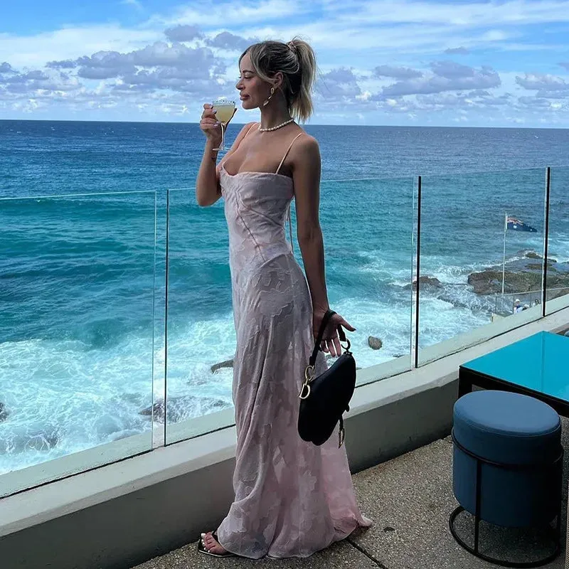 Beach Sexy Out Women Lace Evening Maxi Summer Hollow Party Dress Dress