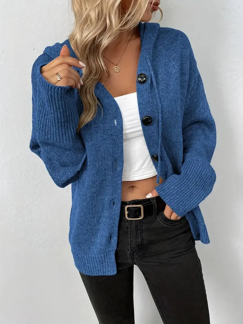 Beaumont Cardigan | Langer, lässiger Strickmantel mit Knöpfen für Dame