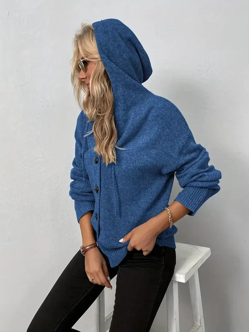 Beaumont Cardigan | Langer, lässiger Strickmantel mit Knöpfen für Dame