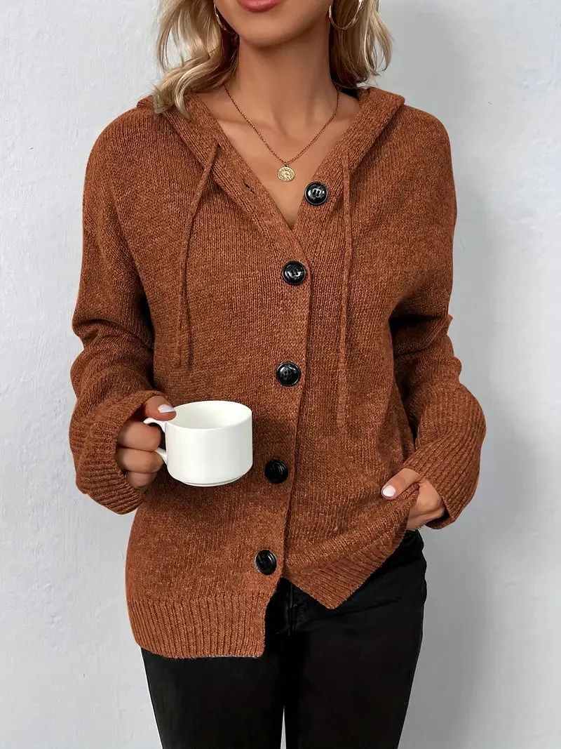 Beaumont Cardigan | Langer, lässiger Strickmantel mit Knöpfen für Dame