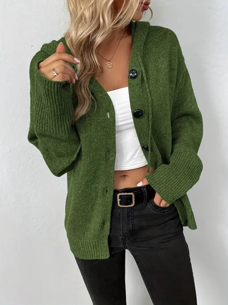 Beaumont Cardigan | Langer, lässiger Strickmantel mit Knöpfen für Dame