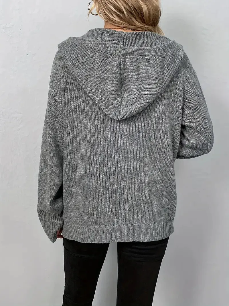 Beaumont Cardigan | Langer, lässiger Strickmantel mit Knöpfen für Dame