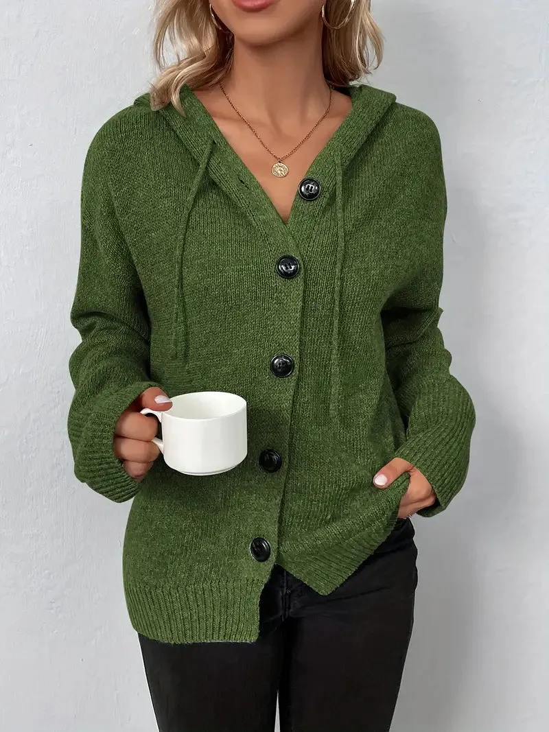 Beaumont Cardigan | Langer, lässiger Strickmantel mit Knöpfen für Dame