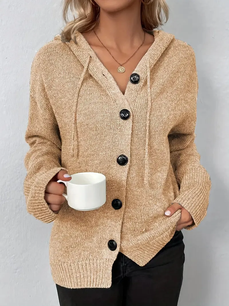 Beaumont Cardigan | Langer, lässiger Strickmantel mit Knöpfen für Dame