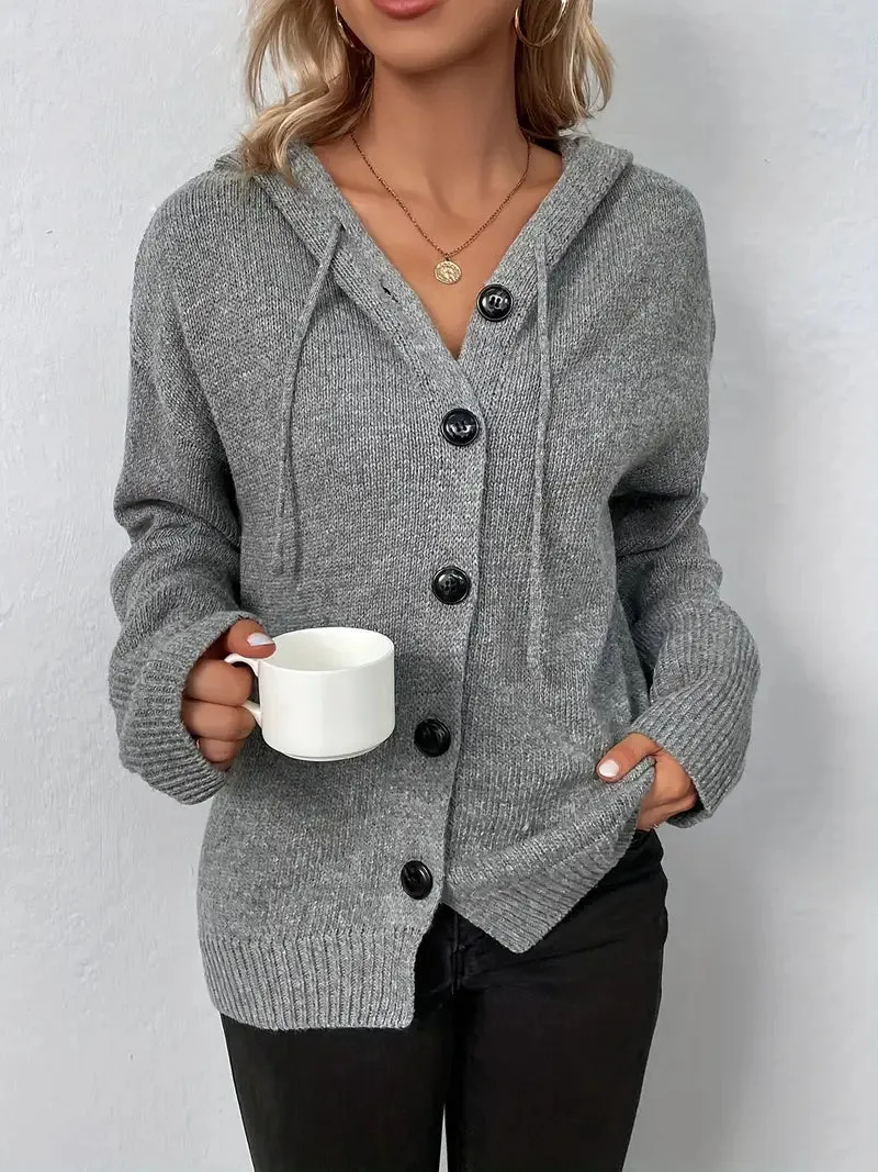 Beaumont Cardigan | Langer, lässiger Strickmantel mit Knöpfen für Dame