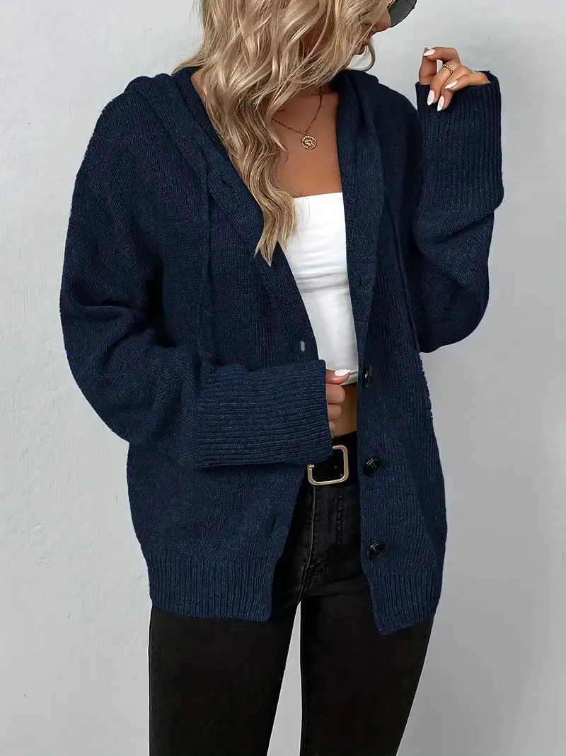 Beaumont Cardigan | Langer, lässiger Strickmantel mit Knöpfen für Dame