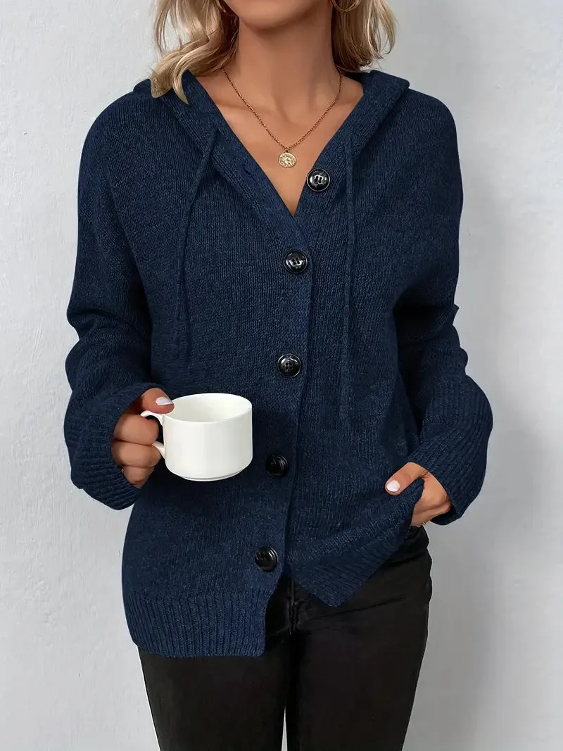 Beaumont Cardigan | Langer, lässiger Strickmantel mit Knöpfen für Dame