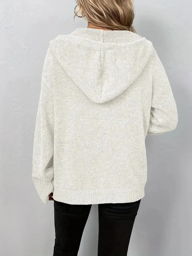 Beaumont Cardigan | Langer, lässiger Strickmantel mit Knöpfen für Dame
