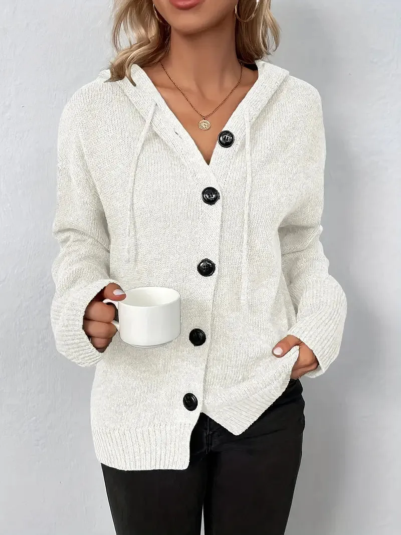 Beaumont Cardigan | Langer, lässiger Strickmantel mit Knöpfen für Dame