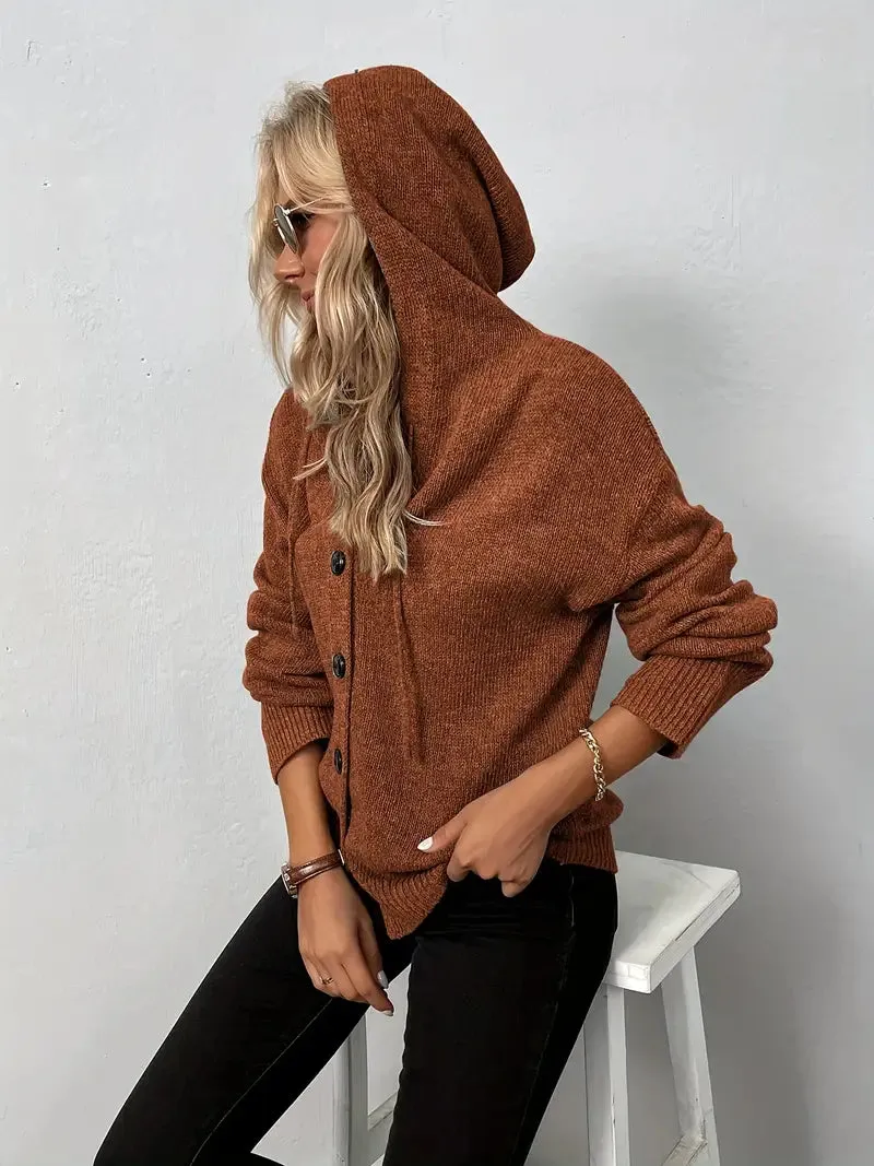 Beaumont Cardigan | Langer, lässiger Strickmantel mit Knöpfen für Dame