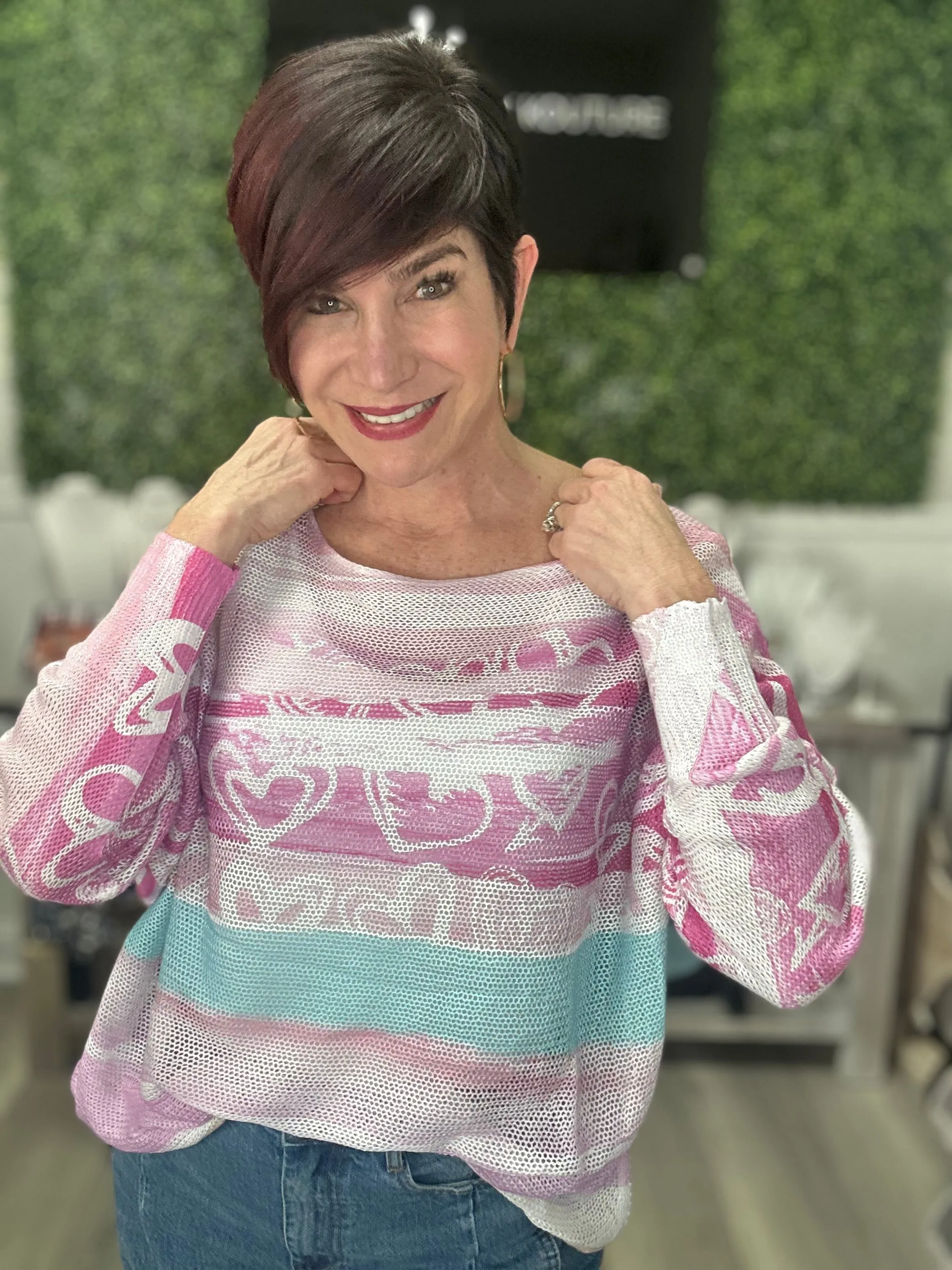 Berry Cute Heart Sweater