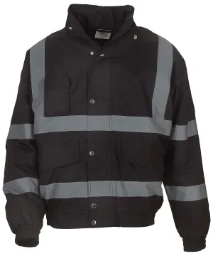Black - Hi-vis classic bomber jacket (HVP211)