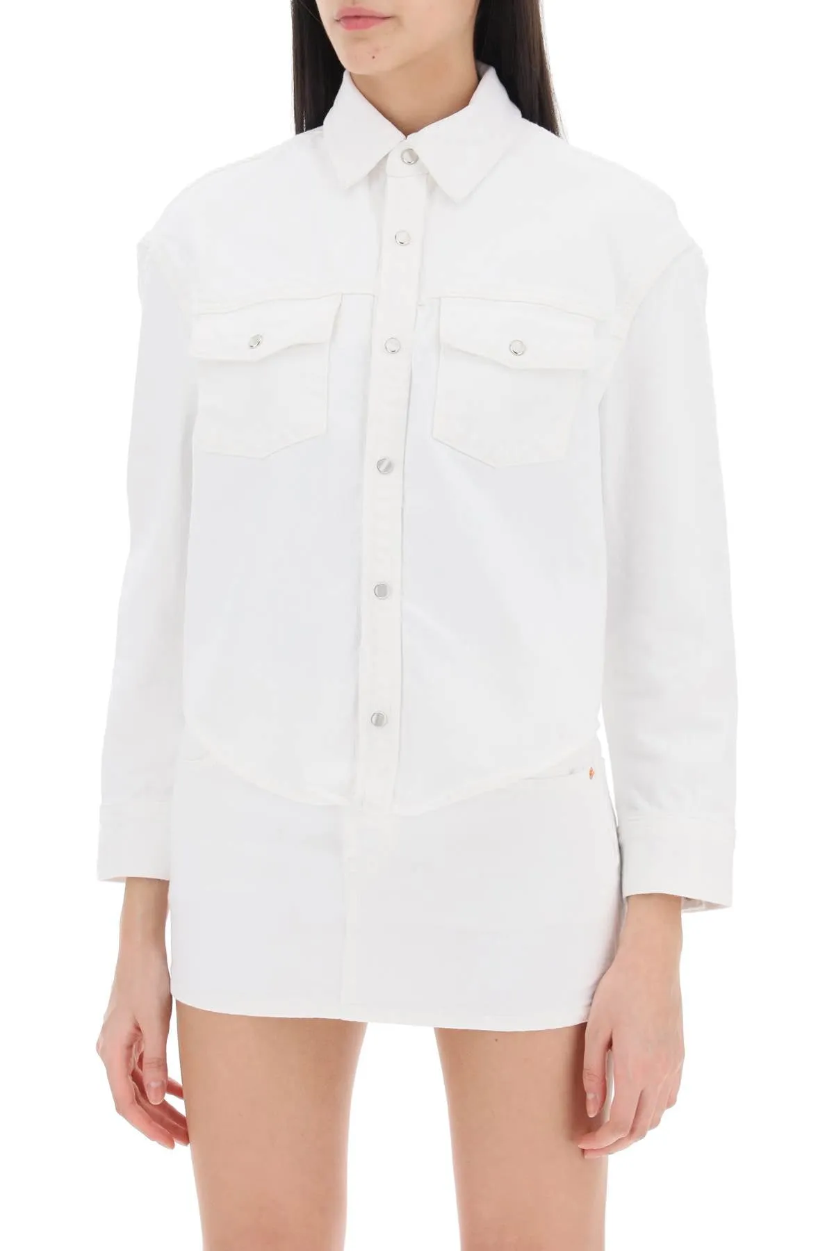boxy denim overshirt