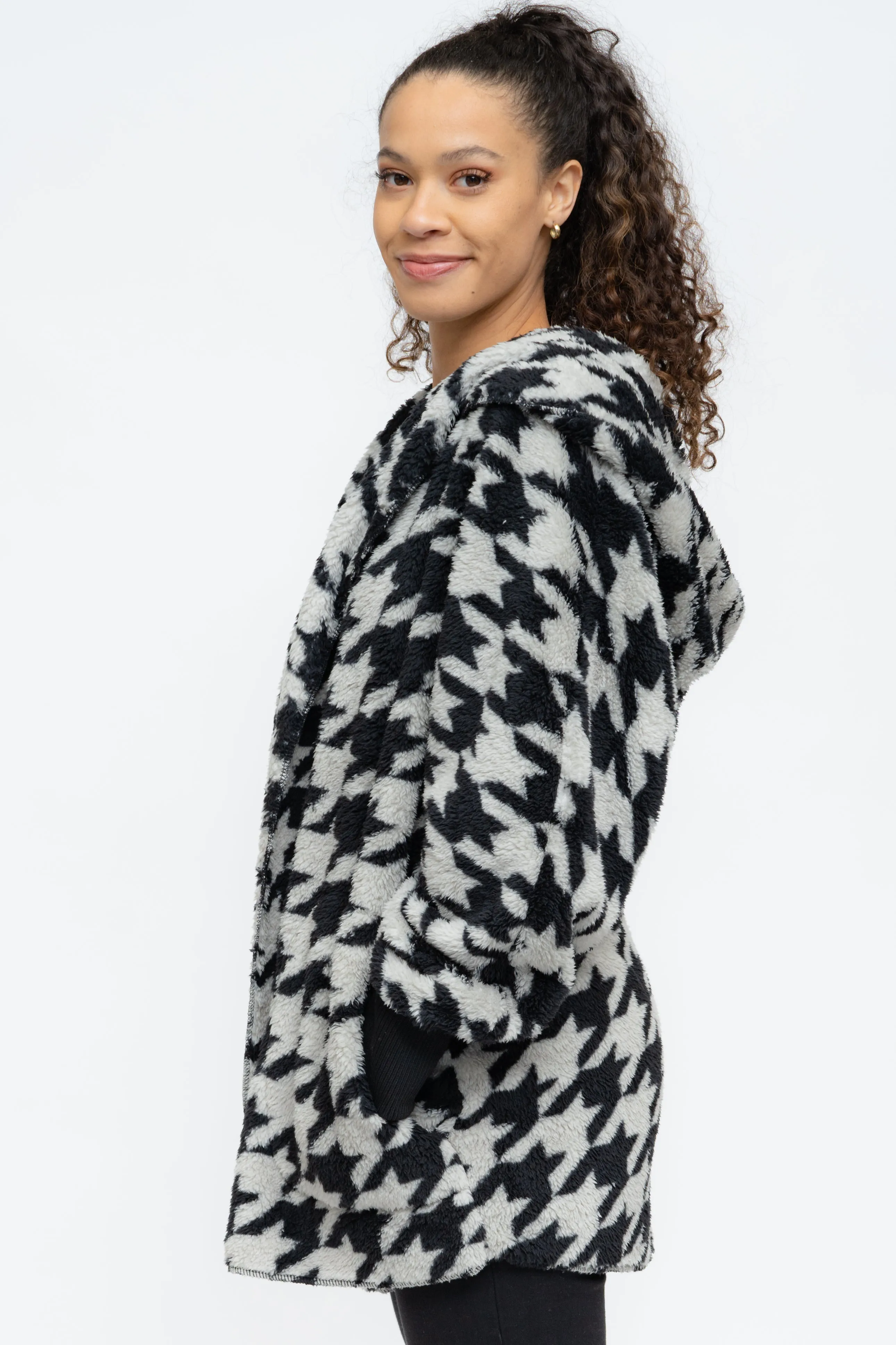Brooklyn HOUNDSTOOTH  SHERPA JACKET