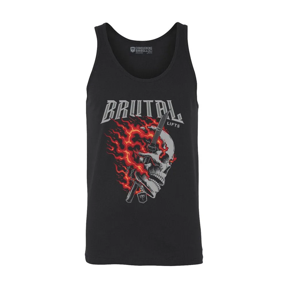 Brutal Lifts - on Black tank top