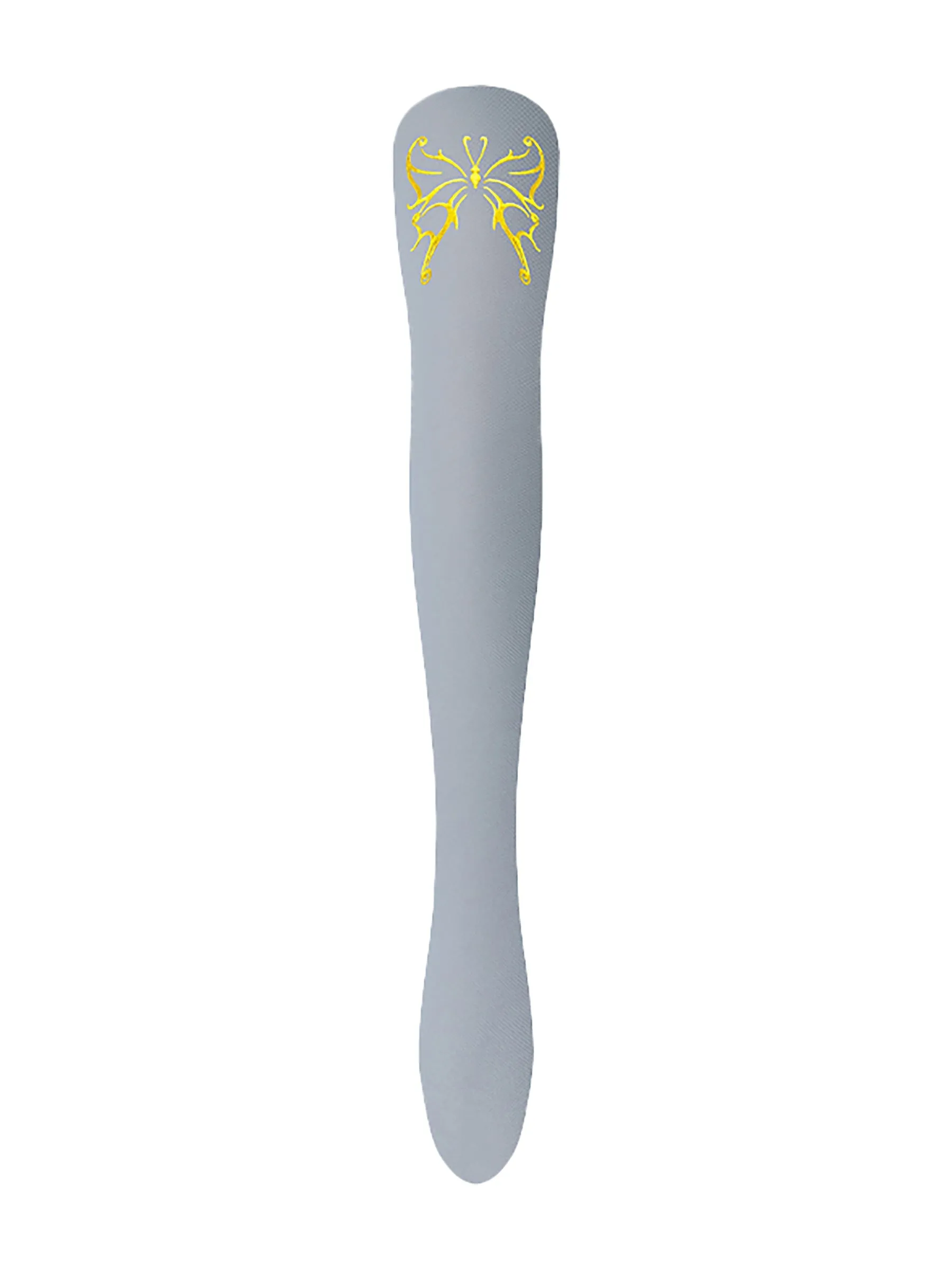 Butterfly Ash Blue Embroidered Stockings