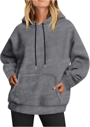 Ceboyel Women Trendy Fall Hoodies 2023 Oversized Sweatshirt Loose Fit Fleece Cute Sweater Casual Outfits Clothes