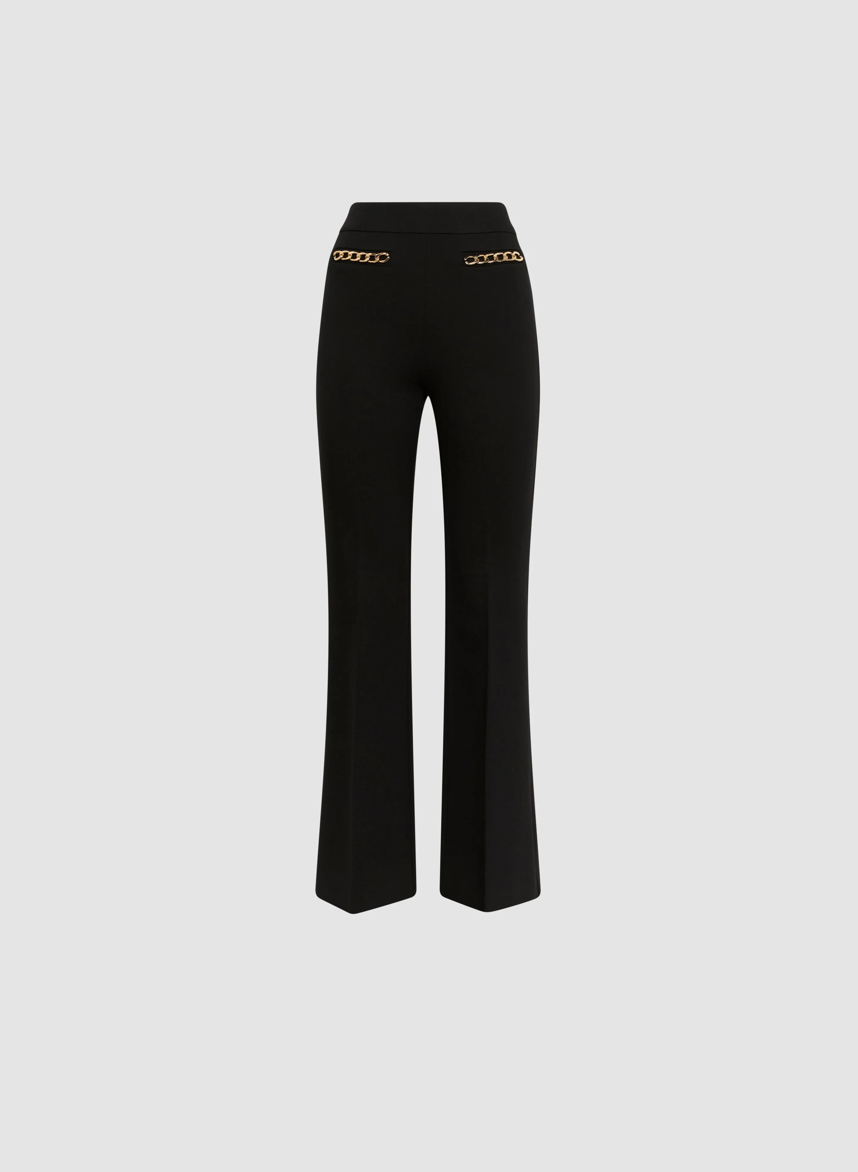 Chain Trim Bootcut Pants