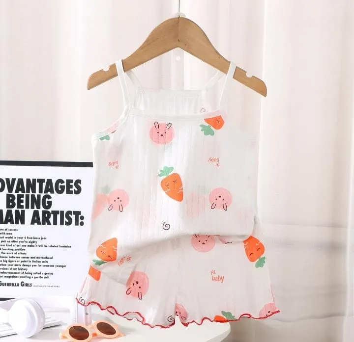 Children's Clothing Sleeveless Tops Pants Pajamas Set    541238