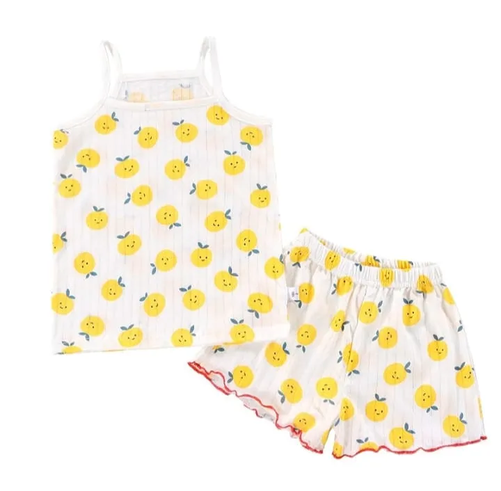 Children's Clothing Sleeveless Tops Pants Pajamas Set    541238