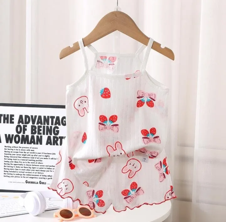 Children's Clothing Sleeveless Tops Pants Pajamas Set    541238