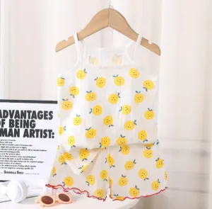 Children's Clothing Sleeveless Tops Pants Pajamas Set    541238