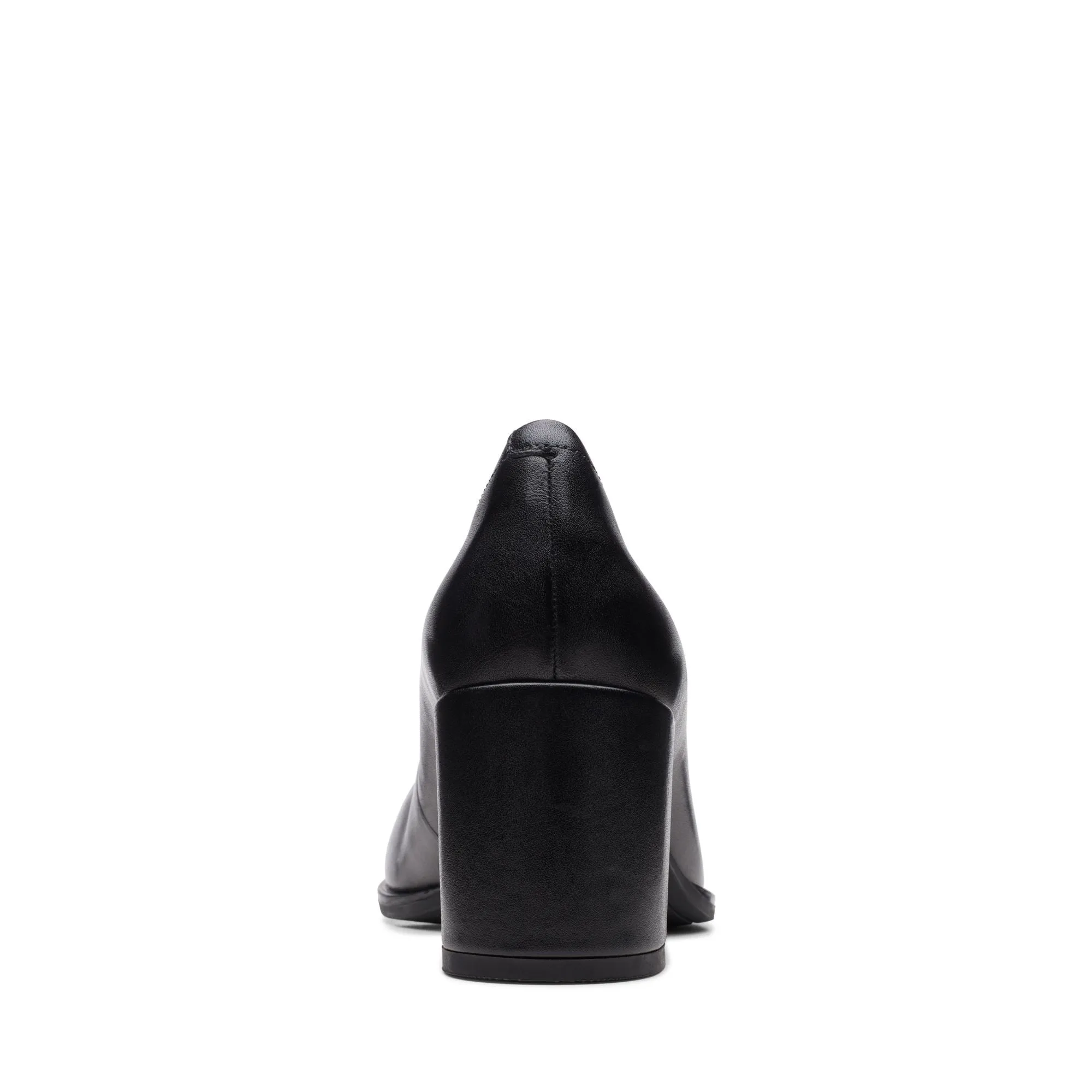 Clarks Freva55 Court Black Leather Standard Width