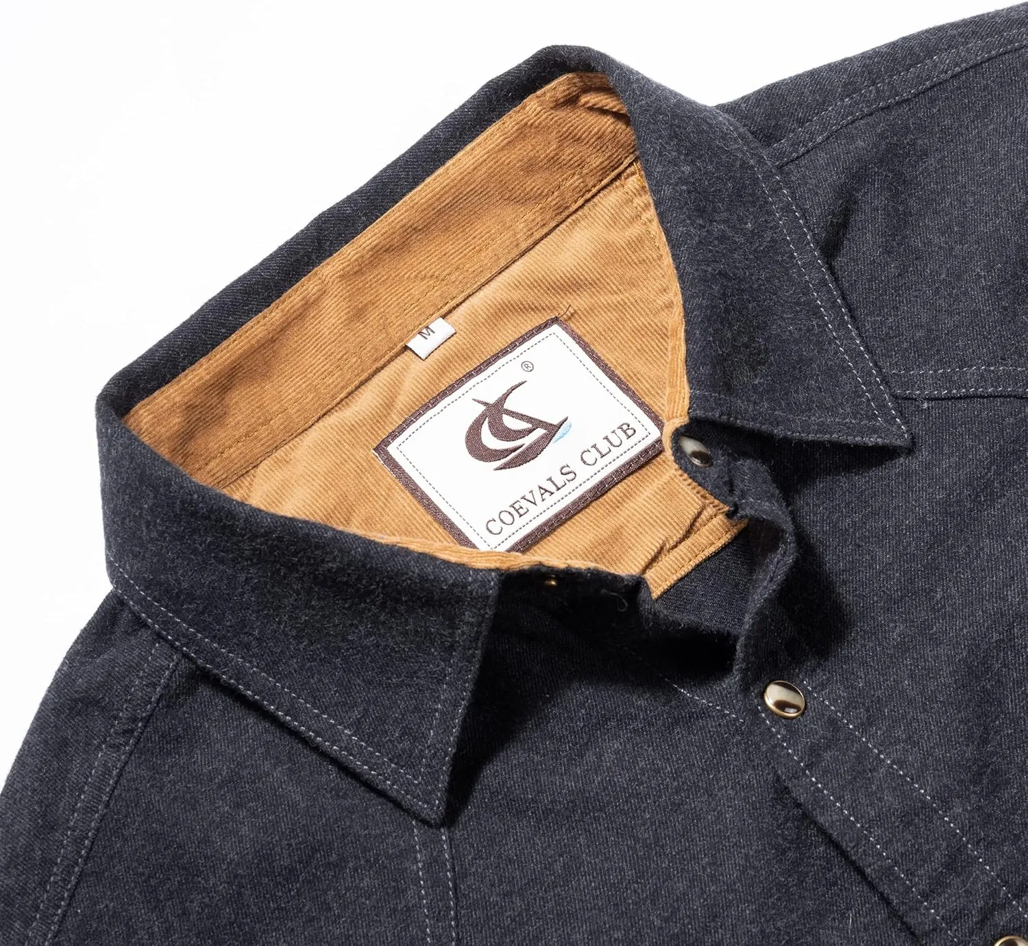 COEVALS CLUB Men's Flannel Shirts Long Sleeve Western Snap Casual Plaid Work Shirts