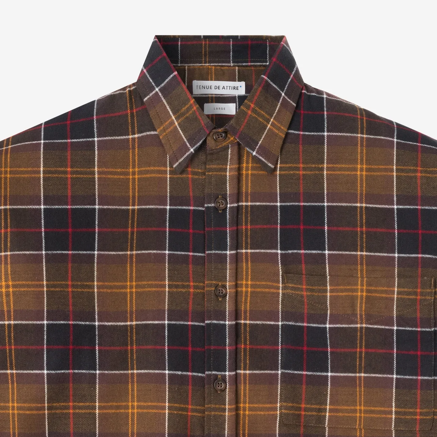 College Days Long Sleeve Plaid Shirt - Olive