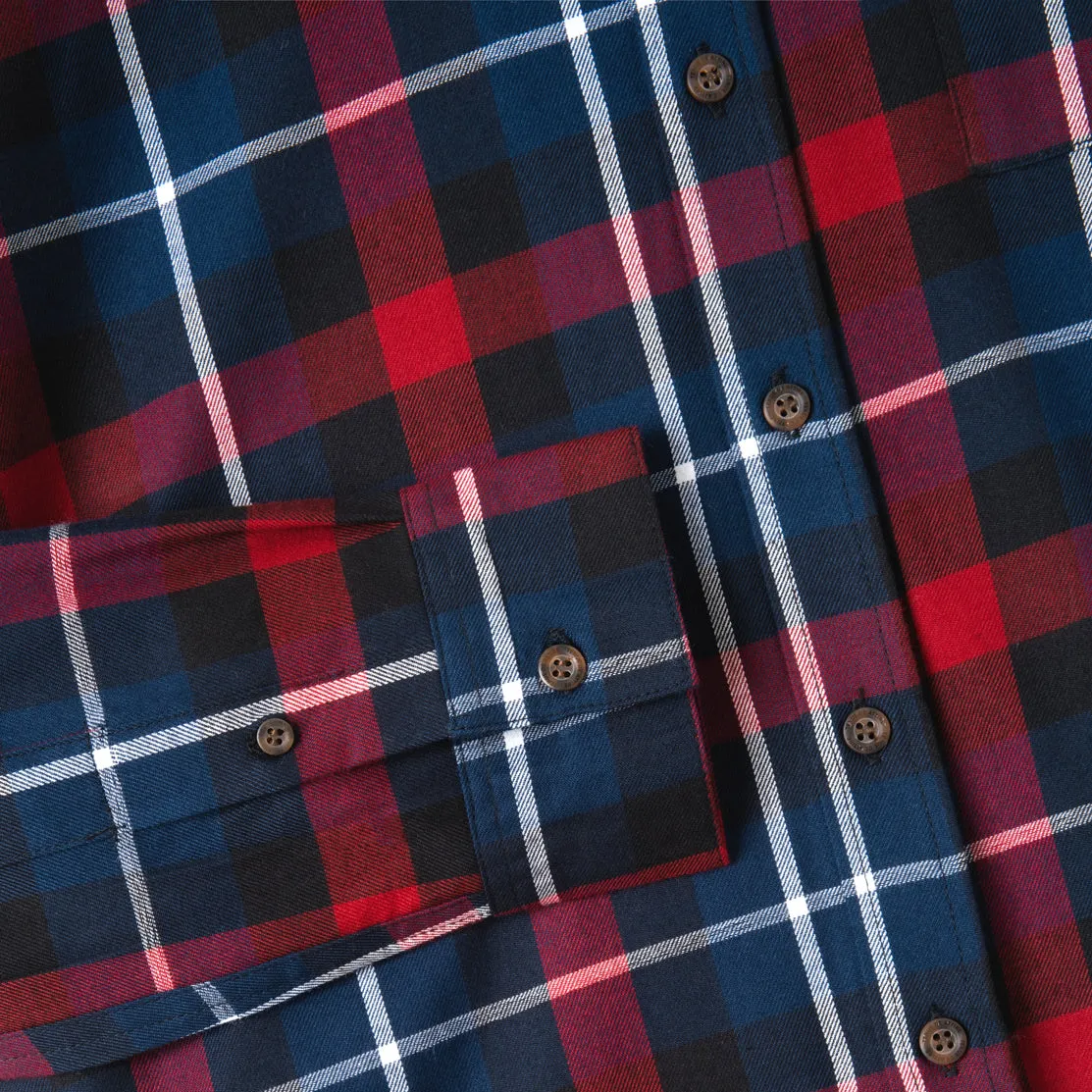 College Days Long Sleeve Plaid Shirt - Red Black