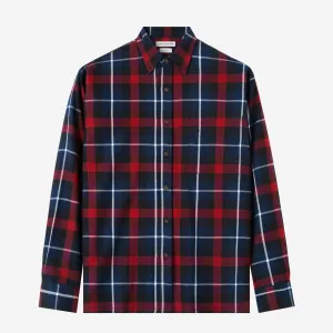 College Days Long Sleeve Plaid Shirt - Red Black