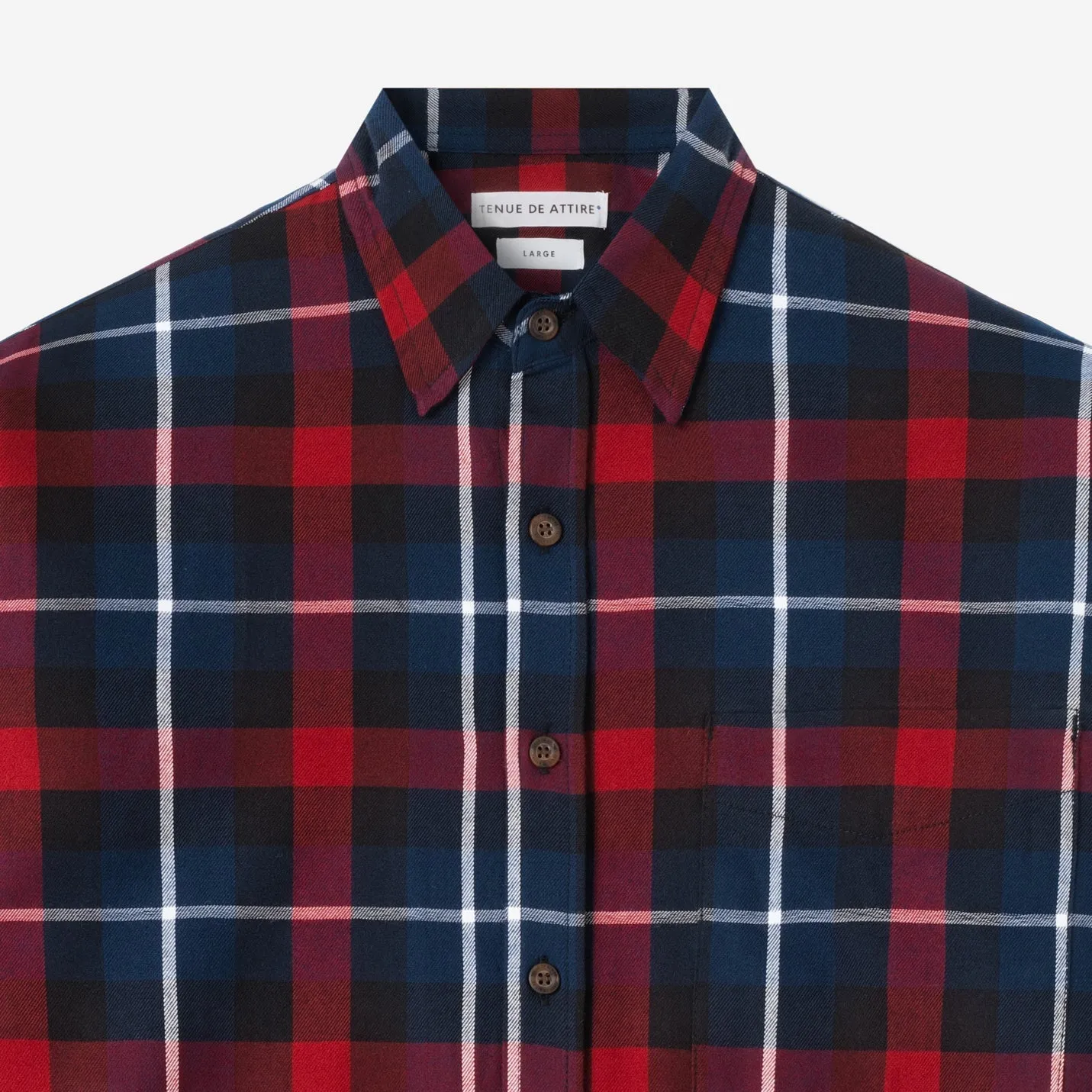 College Days Long Sleeve Plaid Shirt - Red Black