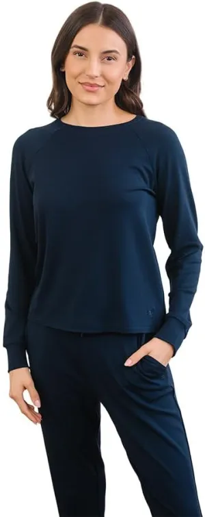 Cozy Earth Women's Pullover Crew - Made from Viscose from Bamboo, Ultra-Soft, Temperature Regulating