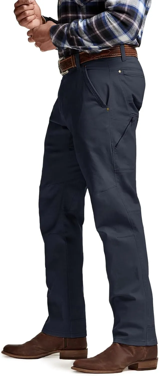 CQR Men's Motion Utility Casual Pants, Regular Fit Lightweight Work Pants, Water Resistant Outdoor Stretch Pants with Pockets