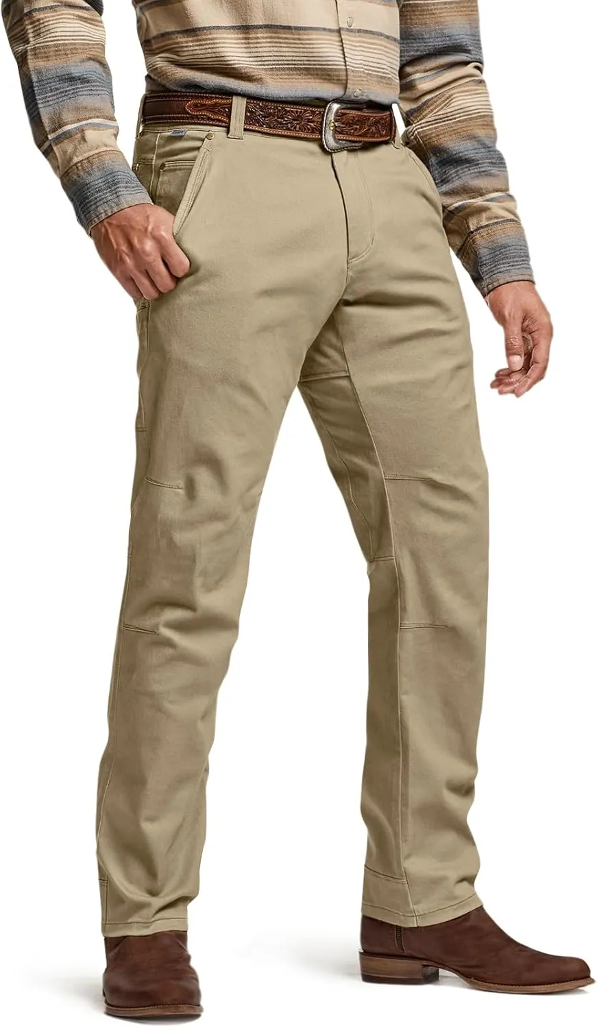 CQR Men's Motion Utility Casual Pants, Regular Fit Lightweight Work Pants, Water Resistant Outdoor Stretch Pants with Pockets