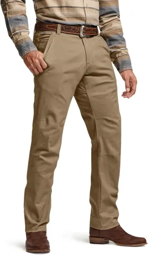 CQR Men's Motion Utility Casual Pants, Regular Fit Lightweight Work Pants, Water Resistant Outdoor Stretch Pants with Pockets