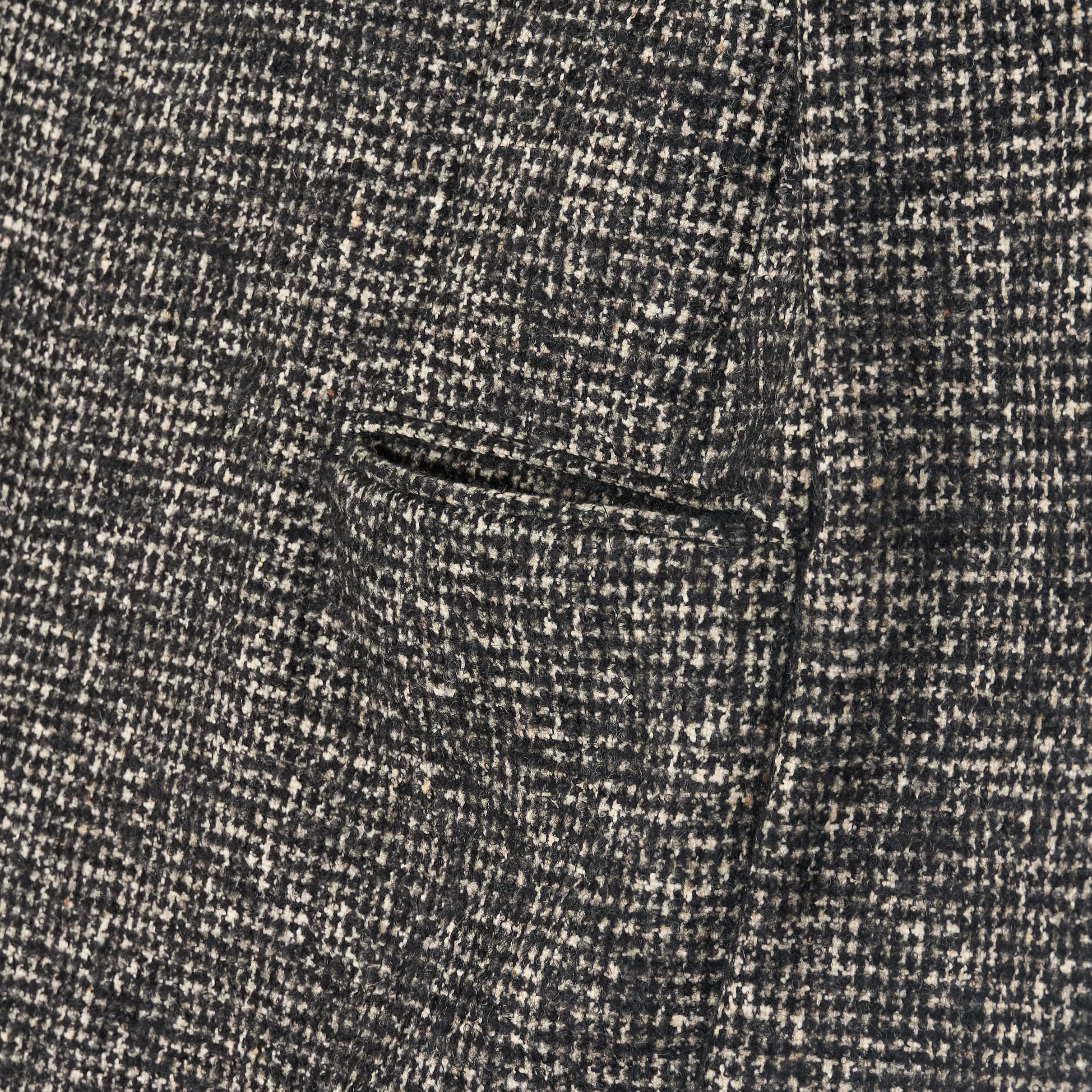 Crombie Classic Houndstooth Wool Over- Coat