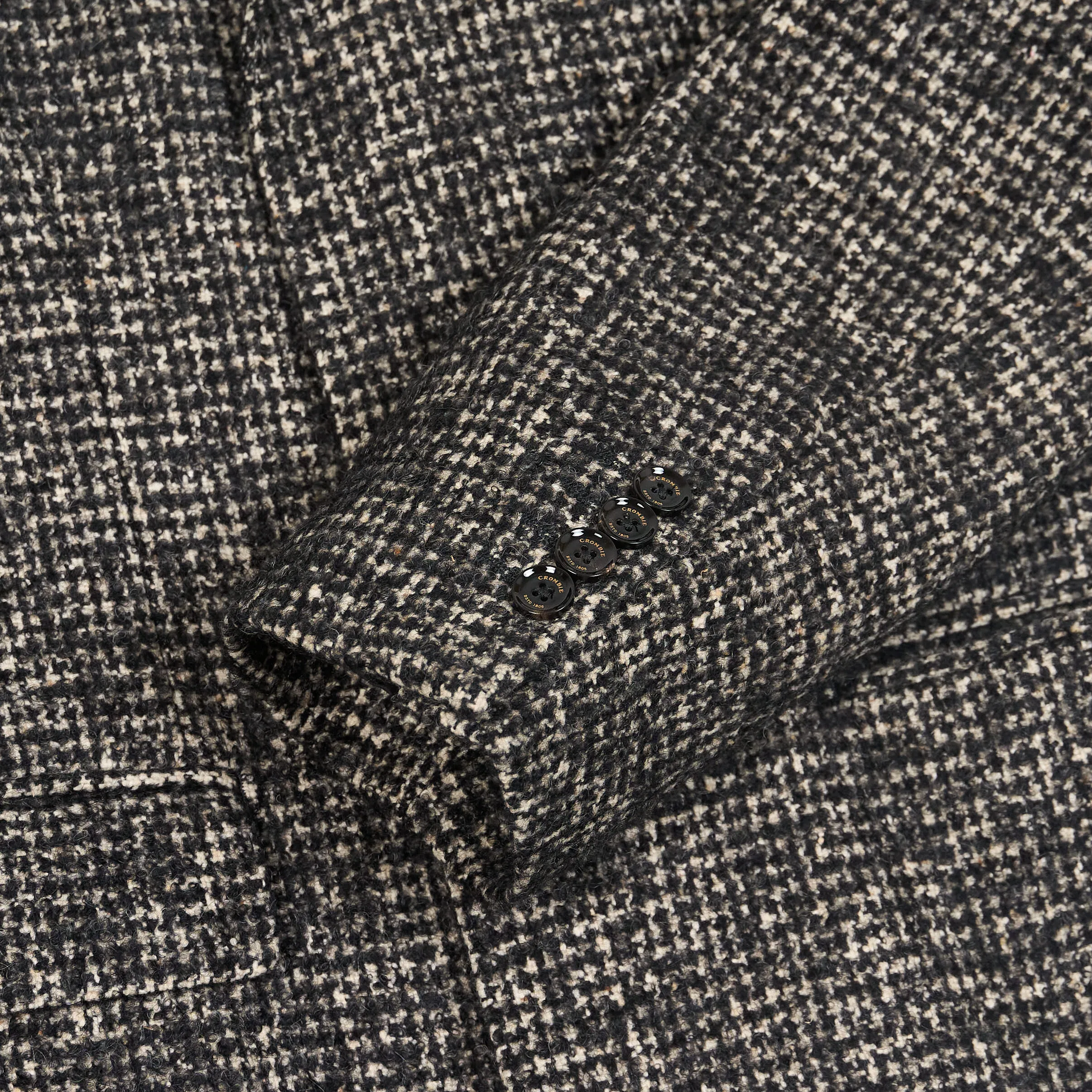 Crombie Classic Houndstooth Wool Over- Coat