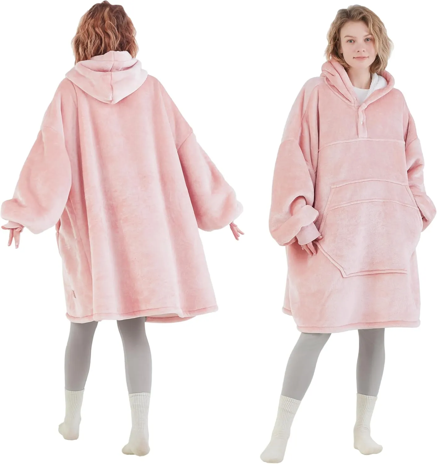 Degrees of Comfort Wearable Blanket Hoodie for Adults Women & Men - Cozy Warm, One Size Fits All
