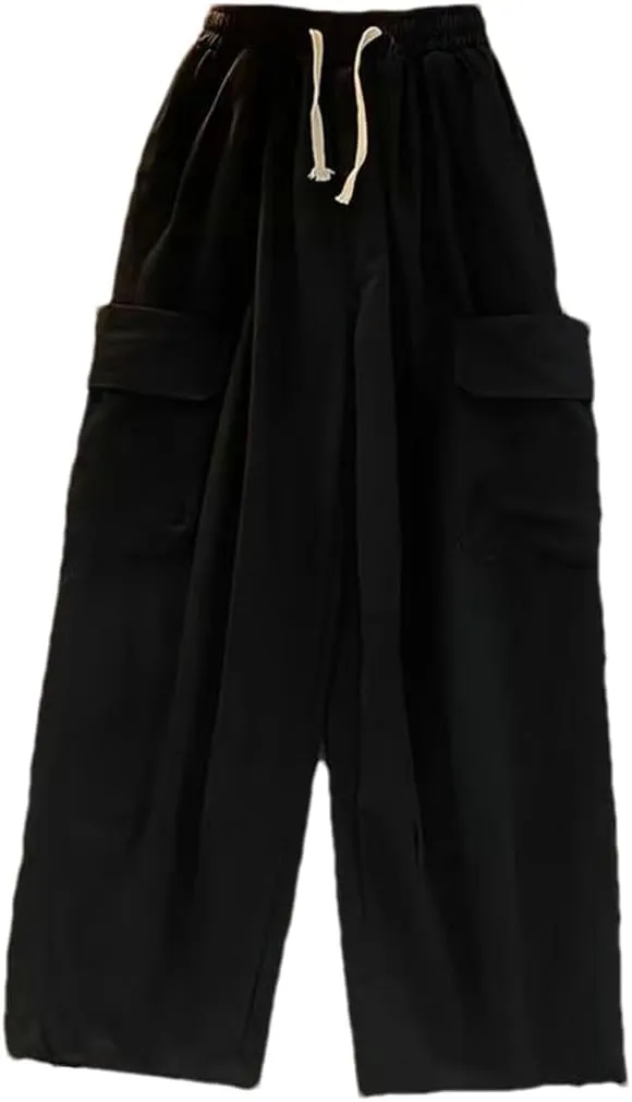 Disimlarl Mens Hip Hop Cargo Pants Joggers Harem Pant Multi-Pocket Sweatpants