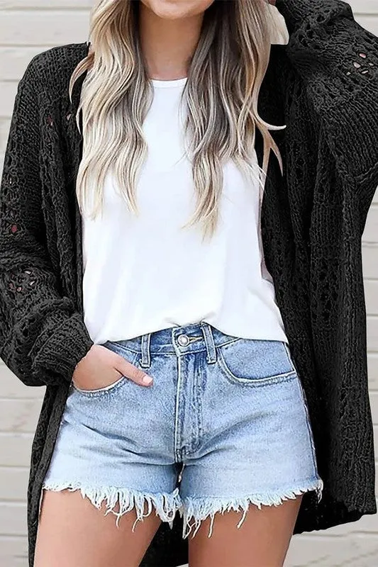 Driftwood Dolman Knit Sleeve Cardigan