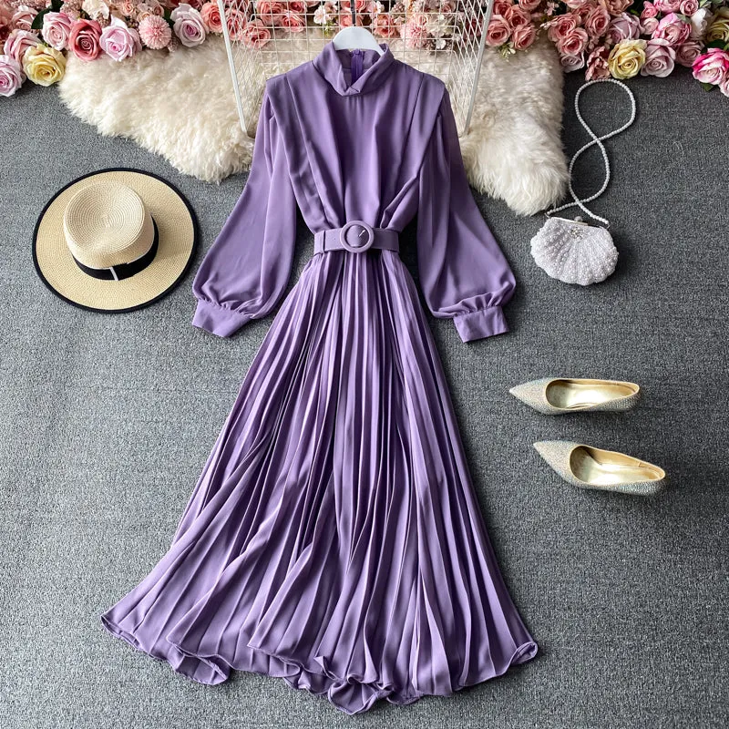Elegant Lantern Sleeve Dress