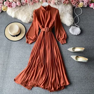 Elegant Lantern Sleeve Dress