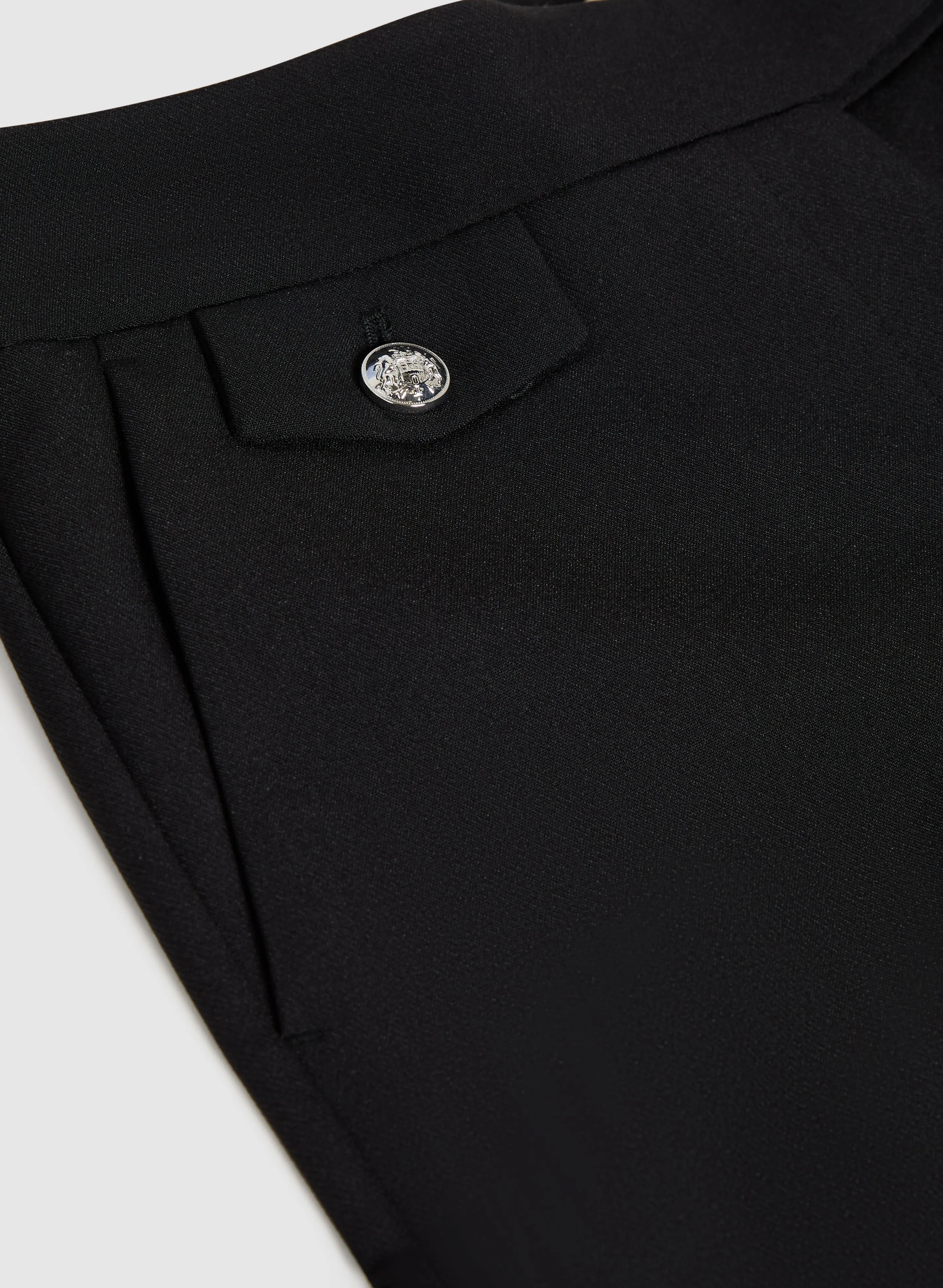 Emma Embossed Button Slim-Leg Pants