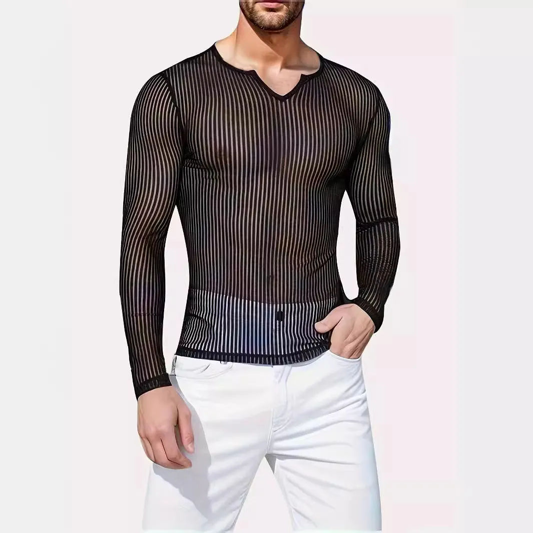 Fitness Breathable Mesh Hollow Out Bottoming Shirt