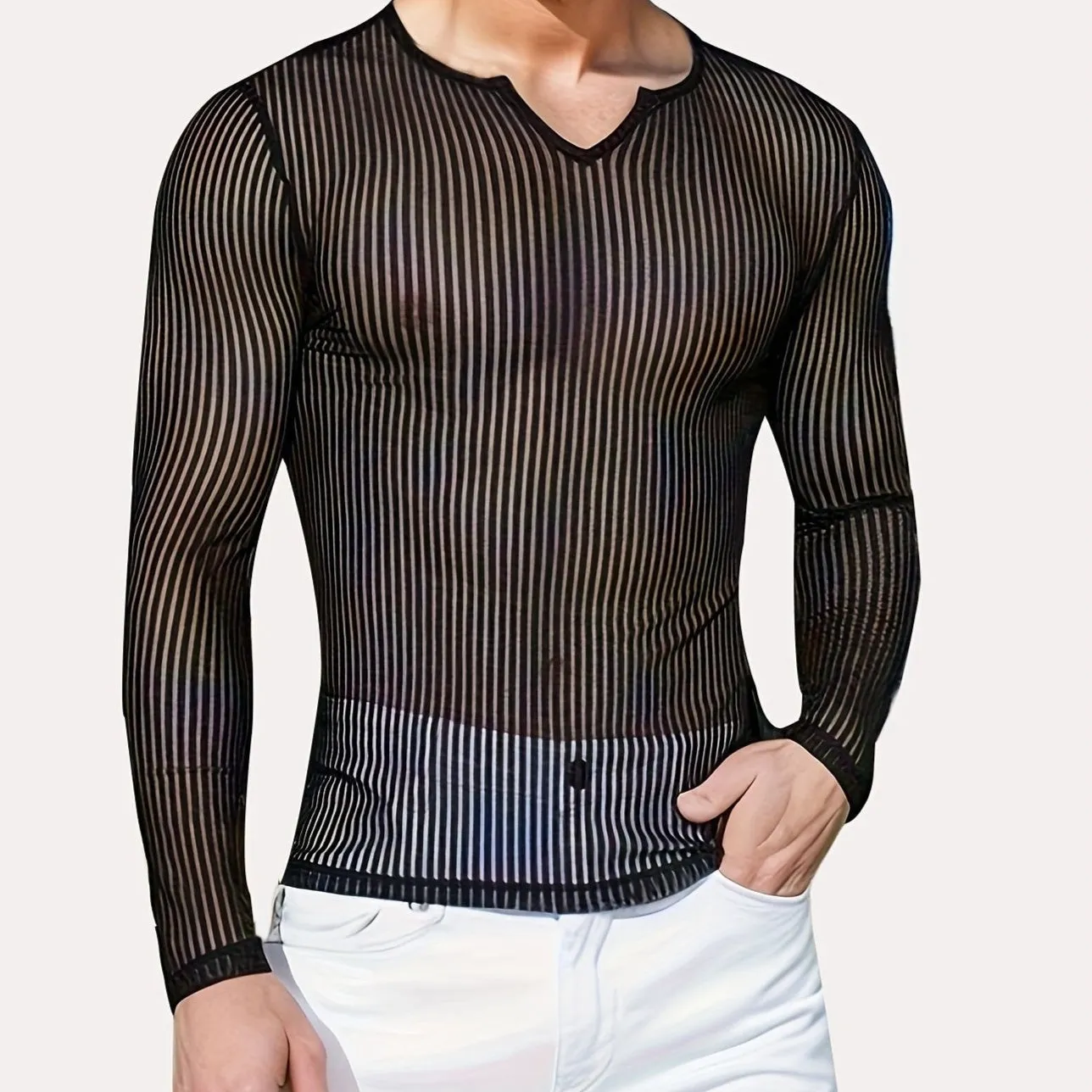 Fitness Breathable Mesh Hollow Out Bottoming Shirt