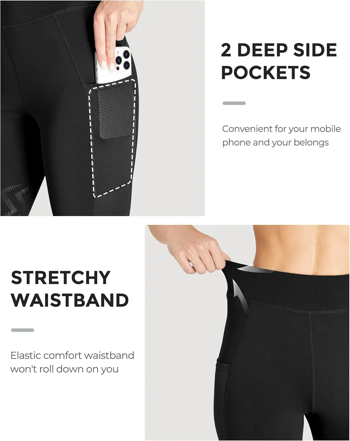FitsT4 Sports Women's Horse Riding Pants Knee-Patch Riding Tights Ventilated Mesh Equestrian Breeches with Pockets