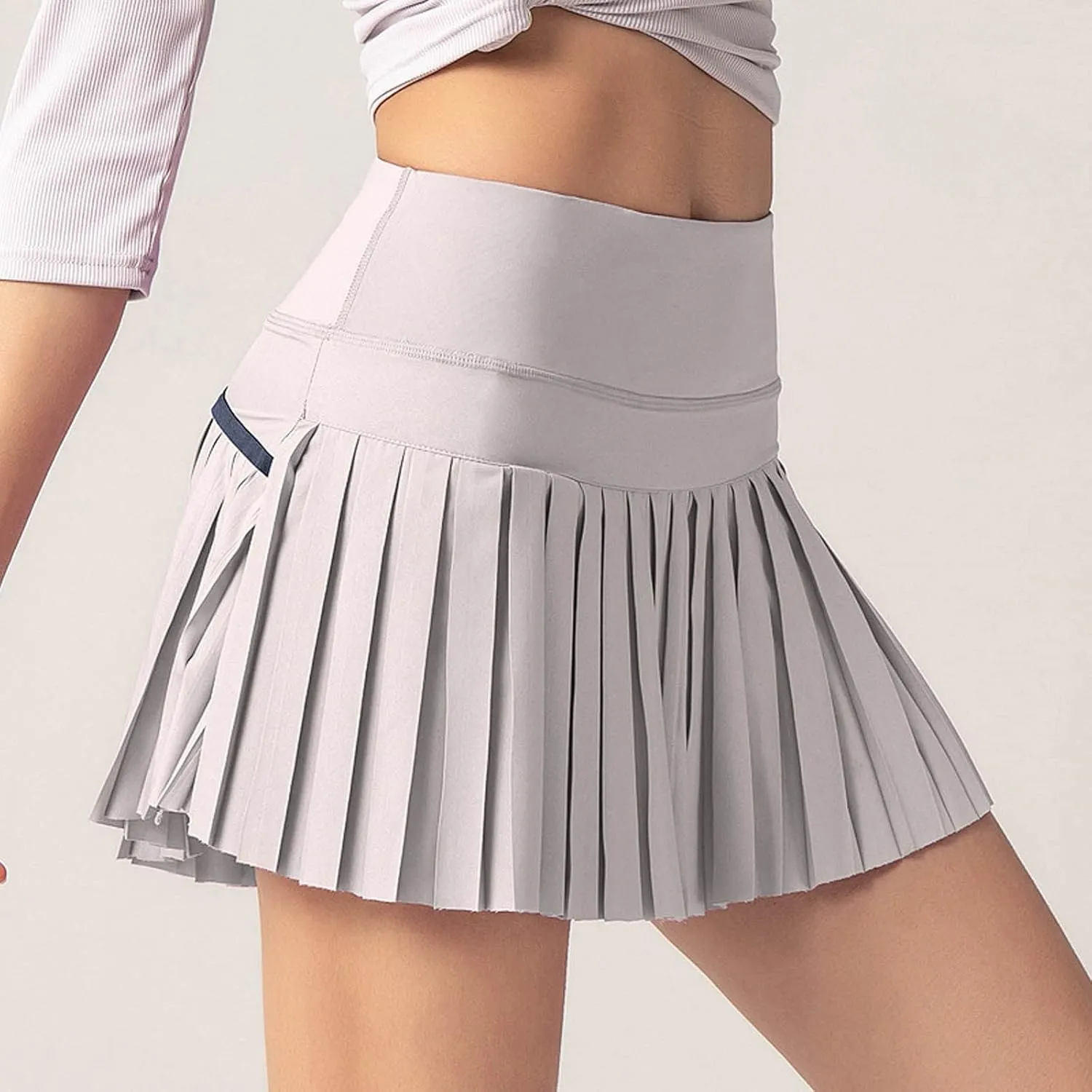 Flowy Skirts for Women Sports Tennis High Elastic Waist Pleated Trendy Athletic Shorts Skirt with Liner Yoga Clothes