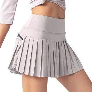 Flowy Skirts for Women Sports Tennis High Elastic Waist Pleated Trendy Athletic Shorts Skirt with Liner Yoga Clothes