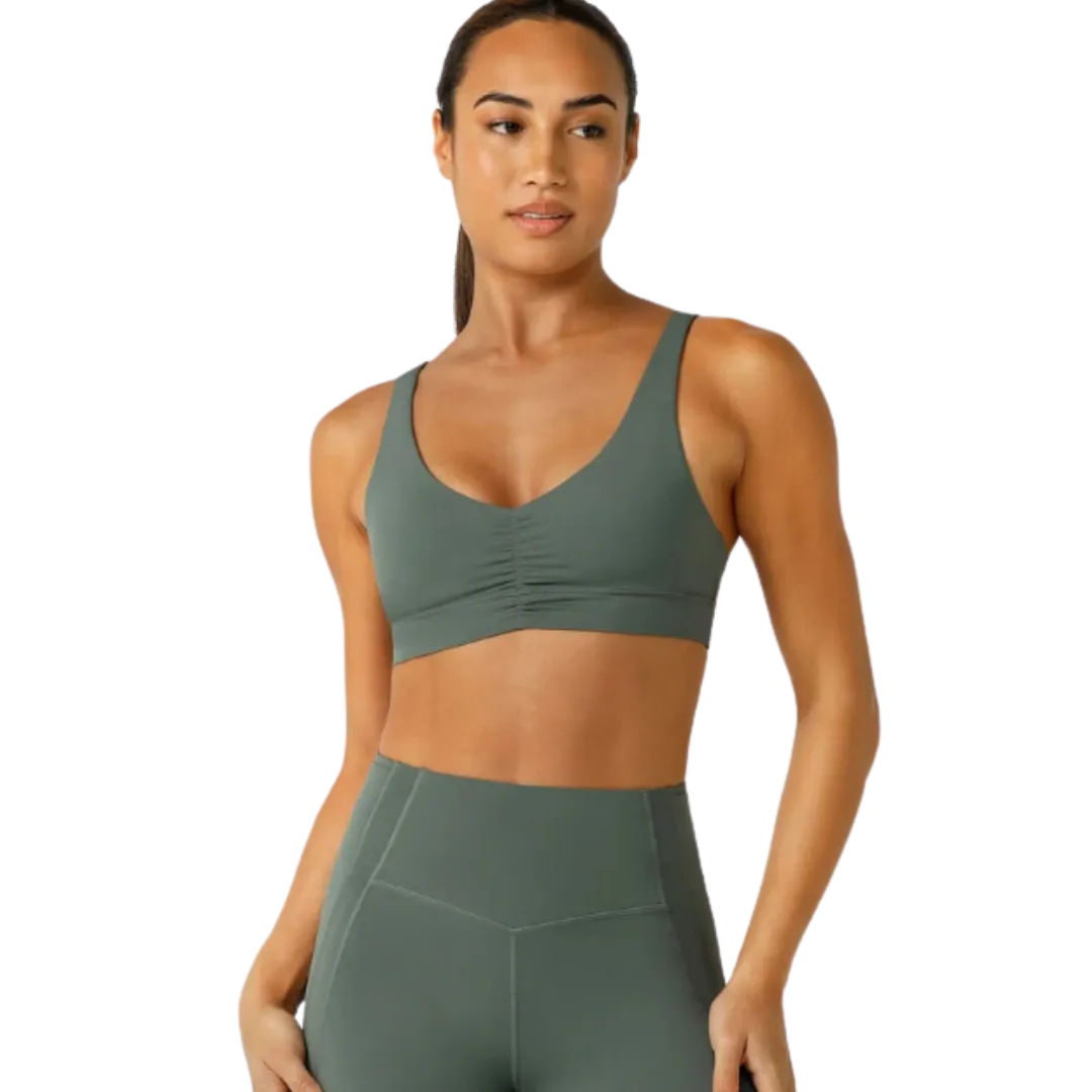 Formation Recycled Sports Bra - Agave Green